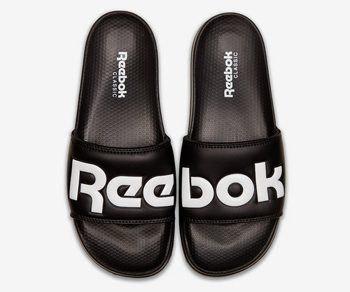 新品6 8折 美国reebok Classic Slide撞色logo运动沙滩拖鞋 潮牌值得买