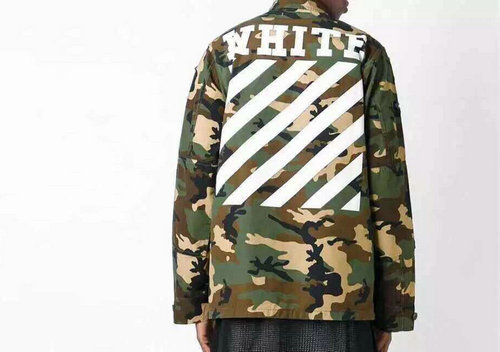 Off White 16SS徽章迷彩贴布吴亦凡同款衬衫领外套_潮牌值得买